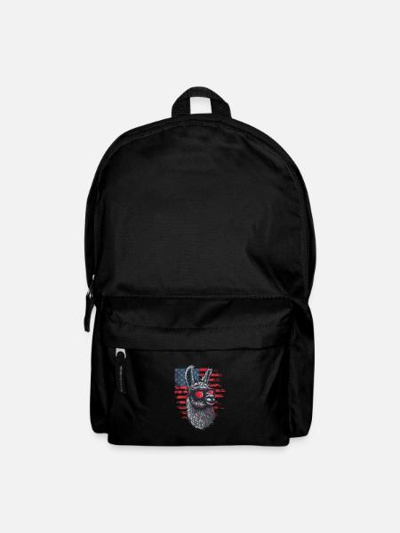 Coole Amerika Llama Sonnenbrille Patriotisch - Rucksack - Schwarz
