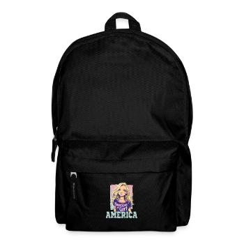 Patriotisches Amerikanisches Mädchen USA für - Rucksack - Schwarz - Vorne