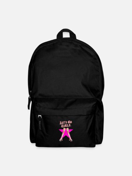 Coole Retro Rollschuhe 80er - Rucksack - Schwarz
