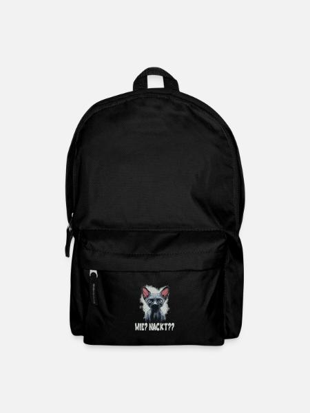 Wie Nackt Nacktkatze - Rucksack - Schwarz