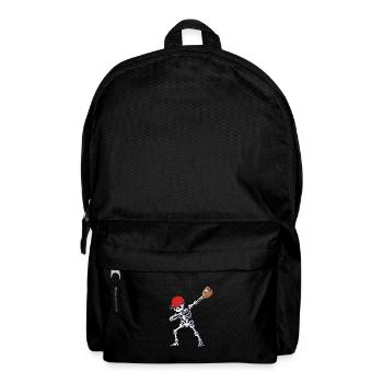 Baseball Skelett Halloween - Rucksack - Schwarz - Vorne