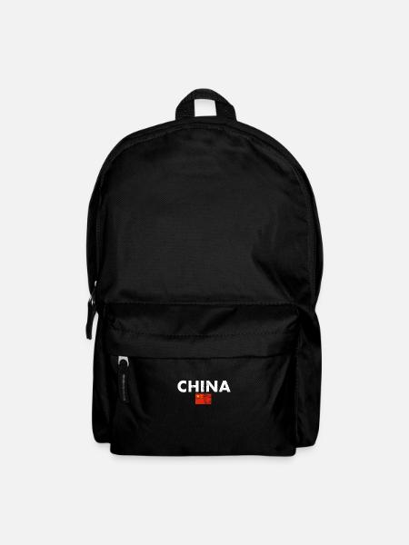 China Vintage Chinesische Flagge Chinese - Rucksack - Schwarz