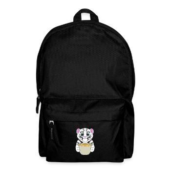 Weißer Tiger - Rucksack - Schwarz - Vorne