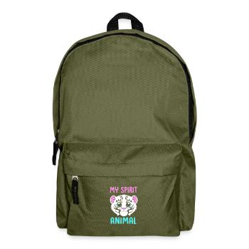 Weißer Tiger - Rucksack - Olivgrün - Vorne