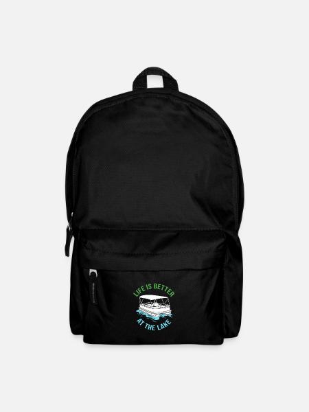 Pontonboot Boot Boote - Rucksack - Schwarz