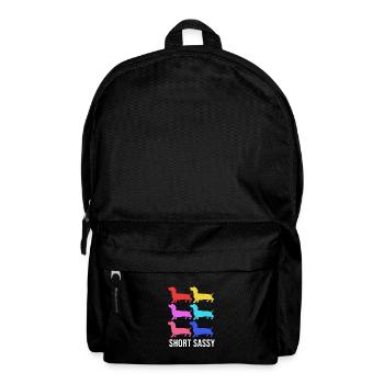 Dachshund - Backpack - black - Front
