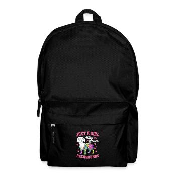 Dachshund - Backpack - black - Front
