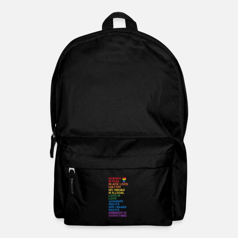 Science Is Real Black Lives Matter LGBT BLM Fist - Backpack - black