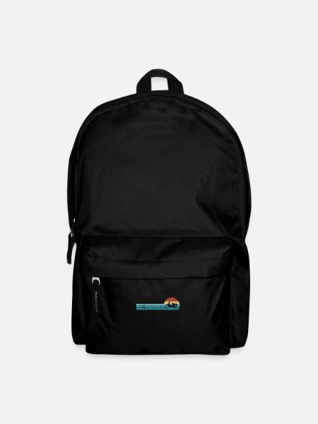 Vintage Moped Retro Sonnenuntergang Geschenk - Rucksack - Schwarz