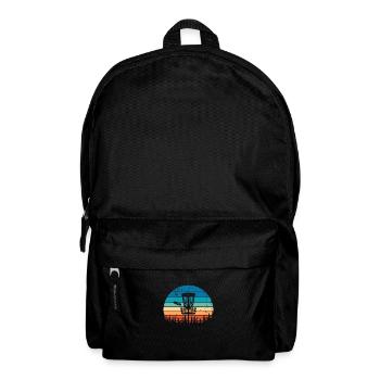 Vintage Disc Golf Retro Distressed Sunset - Sac à dos - noir - Devant