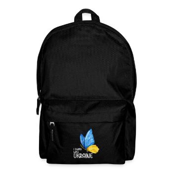 I stand with Ukraine - Rucksack - Schwarz - Vorne