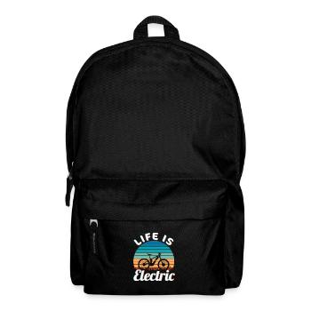 Life is Electric Vintage Ebike Sunset - Backpack - black - Front