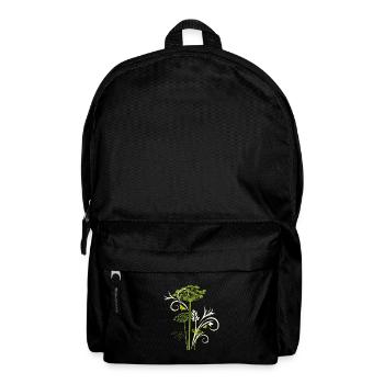 Silhouette of blooming fennel - Backpack - black - Front
