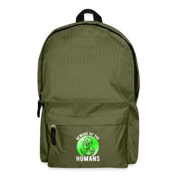 Alien, UFO, UAP, Space, Weltraum Flugobjekt - Rucksack - Olivgrün - Vorne