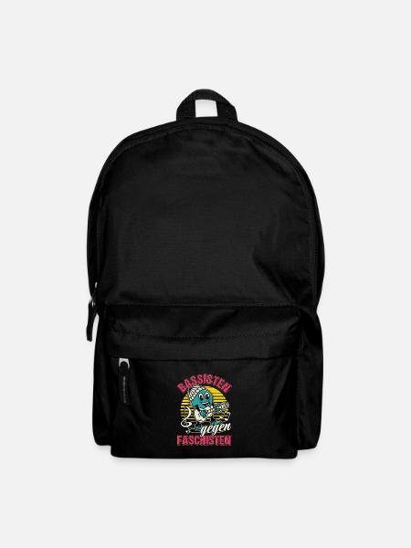 Bassisten gegen Rassisten Bassspieler gegen Rechts - Rucksack - Schwarz