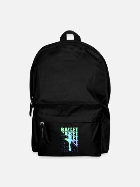Ballet, Ballerine, Fille, Fille, Danse - Sac à dos - noir