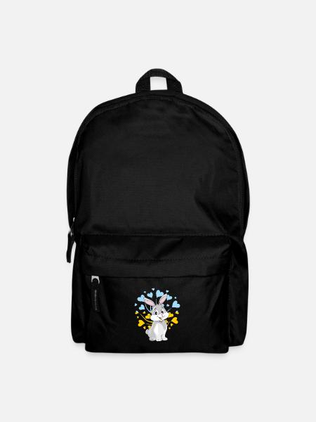 Happy smiling rabbit - Backpack - black