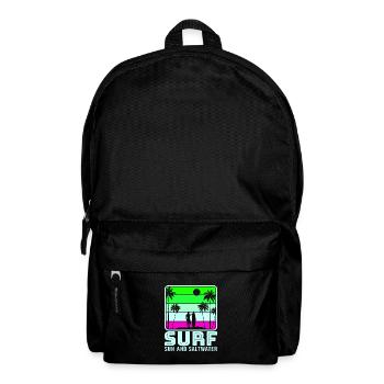 Surf, kitesurf, wakeboard, beach surfers - Sac à dos - noir - Devant