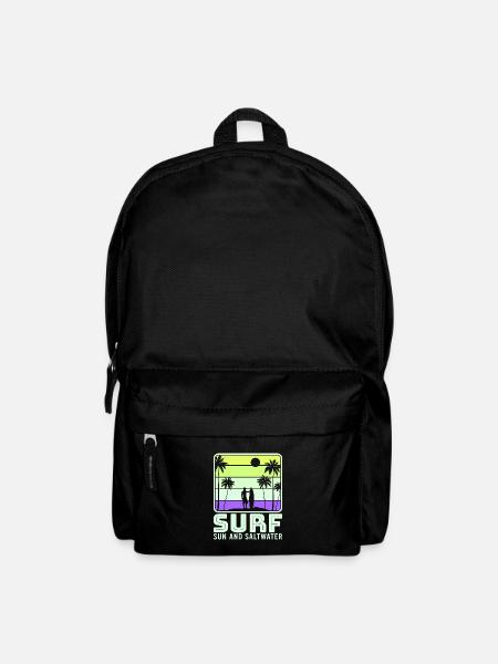 Surf, kitesurf, wakeboard, beach surfers - Sac à dos - noir