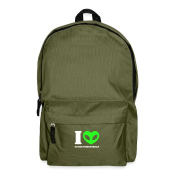 Alien, UFO, UAP, Space, Space Flying Object - Backpack - olive green - Front