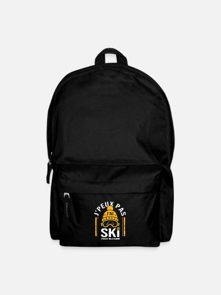 ski je peux pas j ai ski humour pour skieur - Sac à dos - noir