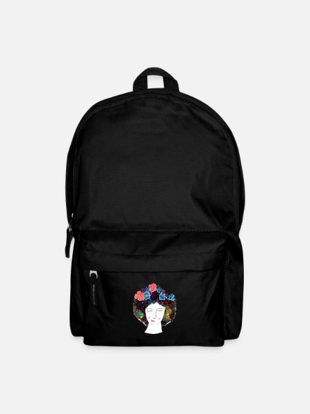 Blumenmädchen - Rucksack - Schwarz