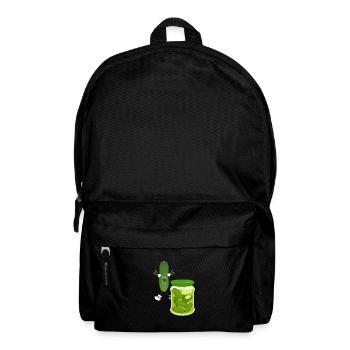Freche Gurkenglas: Vegetarier, Veganer - Rucksack - Schwarz - Vorne