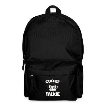 Coffee Talkie Funny Breakfast Meme, Ouote, Coffee - Backpack - black - Front