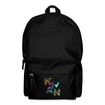 KIAN - Schöner Jungen Name mit Dinosaurier - Rucksack - Schwarz - Vorne