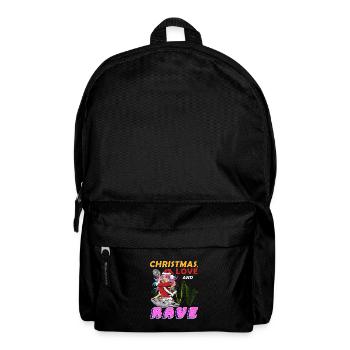 Mrs. Claus Auf Der Tanzfläche! Weihnachten Techno - Rucksack - Schwarz - Vorne