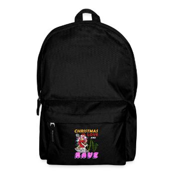 Mrs. Claus Auf Der Tanzfläche! Weihnachten Techno - Rucksack - Schwarz - Vorne