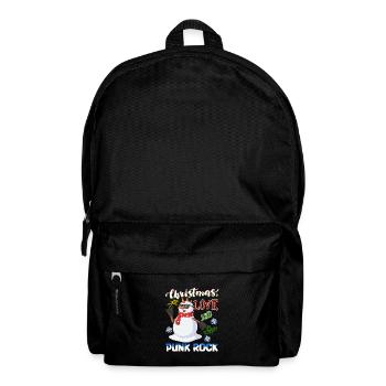 Rockige Weihnachten: Konzert Santa Claus Punk Rock - Rucksack - Schwarz - Vorne