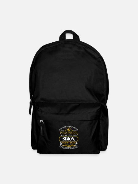 Lustiges SIMON zum Namenstag mit Name Namens - Rucksack - Schwarz