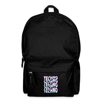 Techno House Party EDM Festival Goa Electro Rave - Rucksack - Schwarz - Vorne