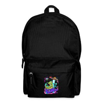 Dinosaur With Retro Vintage Nerd Geek Dino T-Rex - Backpack - black - Front