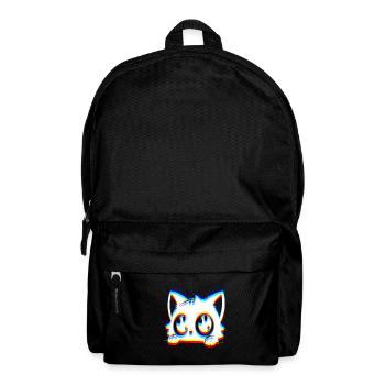 EDM Katze Glitch Style - Rucksack - Schwarz - Vorne