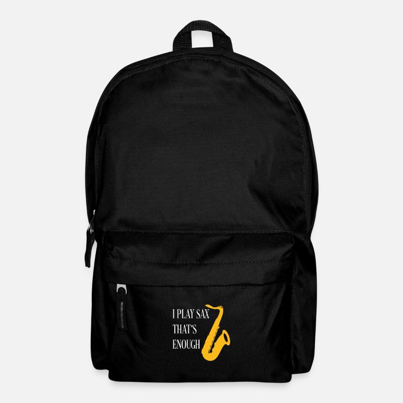 Ich spiele Saxofon - das reicht Saxofonsilhouette - Rucksack - Schwarz