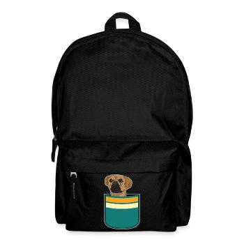 Pet Dogs Cadeau Mignon Chest Pochette Puggle - Sac à dos - noir - Devant
