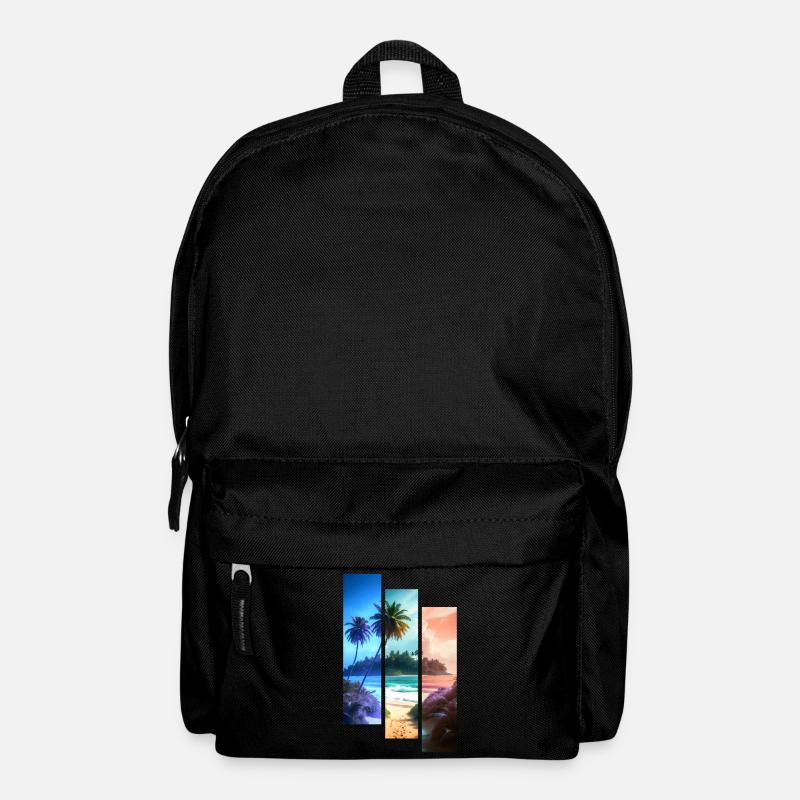 BEACH Streifen in 3 Farben - Rucksack - Schwarz