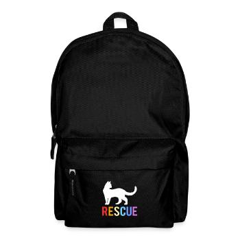 Cat Rescue Animal Rights Animal Rescue Animal Shelter - Backpack - black - Front