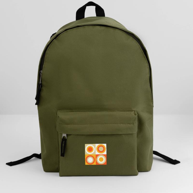 70s Pattern Circles Squiggle Backpack