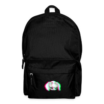 EDM - Hund - Glitch Rave Style - Rucksack - Schwarz - Vorne