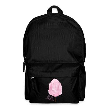 Rosa Zuckerwatte Süßigkeit auf dem Rummel - Rucksack - Schwarz - Vorne