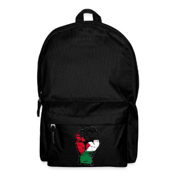 Palestine flag fist symbol used - Backpack - black - Front