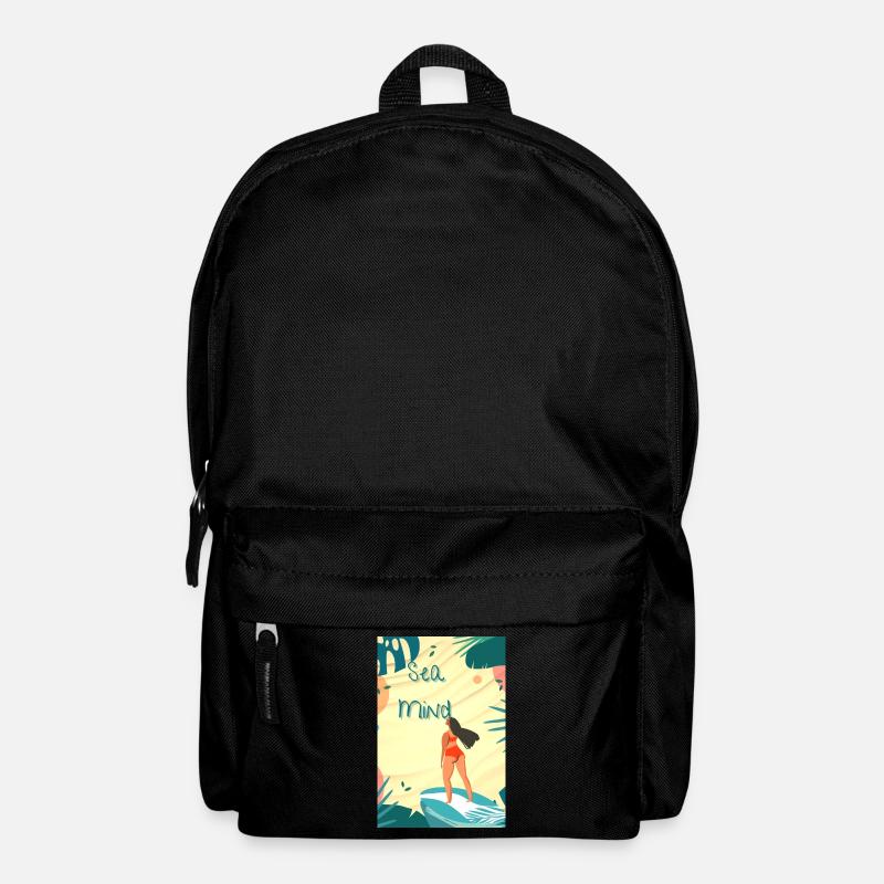 Surfing Woman - Rucksack - Schwarz