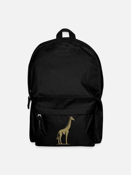 Giraffe Africa Silhouette Minimalist - Backpack - black