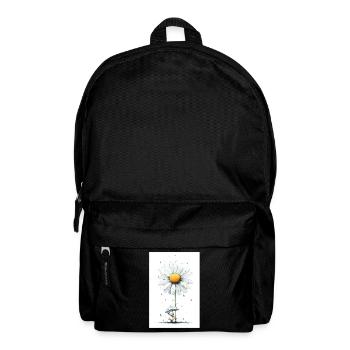 Gänseblümchen Bär mit Regenschirm - Rucksack - Schwarz - Vorne