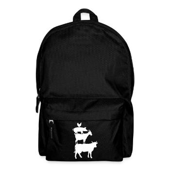Kuh Ziege Schwein Huhn Landwirt Tier Land - Rucksack - Schwarz - Vorne