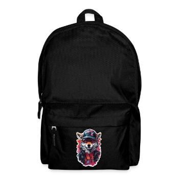 Wolf Cool Cool avec casquette et lunettes colorées - Sac à dos - noir - Devant