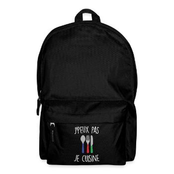 J'peux pas je cuisine - Sac à dos - noir - Devant